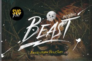 Beast SVG font & Graphics Pack