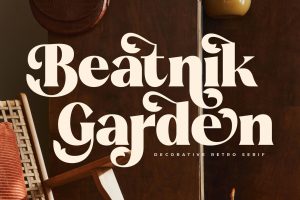 Beatnik Garden Decorative Retro Serif