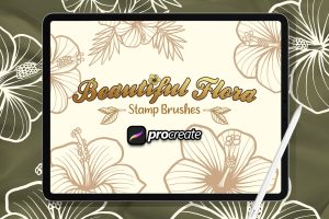 Beautiful Floral Stamp Brush