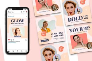 Beauty Cosmetics Instagram Post Template