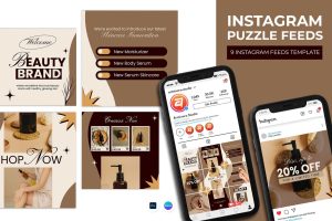 Beauty Instagram Puzzle Template