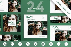 Beauty Salon Social Media Pack Template