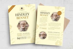 Beekeeper Funeral Program Template