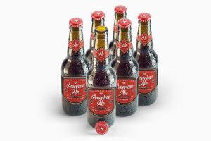 Beer Amber Bottle Mockup