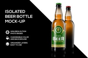 Beer bottle mockup