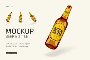 Beer Bottle Mockup Set