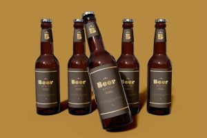 Beer Bottles Mockup