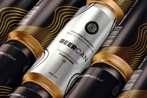 Beer Can Scene Mockup