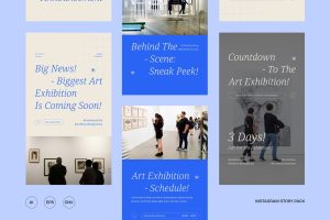 Beige Blue Art Exhibition Instagram Story | 004
