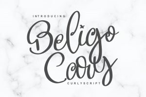 Beligo Cary | Curly Script Font