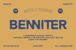 Benniter – Rough Hand Drawn Font