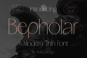 Bepholar – A Modern Thin Font