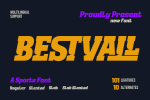 BESTVALL | Athletic Font