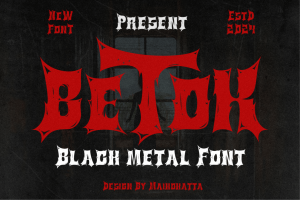Betok – Black Metal Font