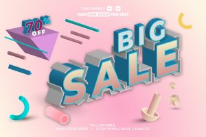 Big Sale 3D Text Effect