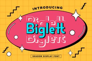 Biglett – Shadow Display Font