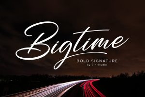Bigtime – Signature Font