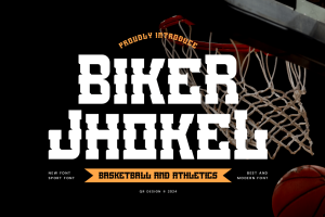 Biker Jhokel – Athletics & Basketball Font