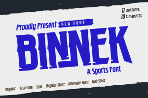 BINNEK | Athletic Font