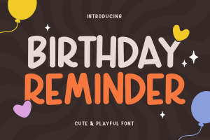 Birthday Reminder – Note Font