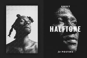 Bitmap Halftone Poster Effect
