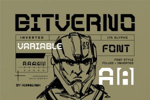 Bitverno – Experimental Sci-fi Font