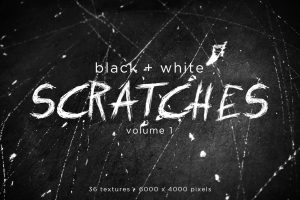 Black and White Scratches Textures Volume 1