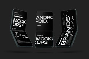 Black Android Flip Mockup