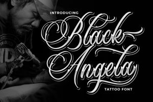 Black Angela – Tattoo Font