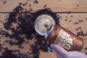 Black Beer Malt Can & Hand Mockup