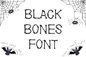 Black Bones Halloween Font