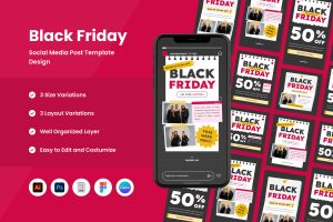 Black Friday Sale Social Media Post Template V1