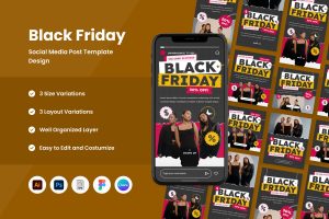 Black Friday Sale Social Media Post Template V2