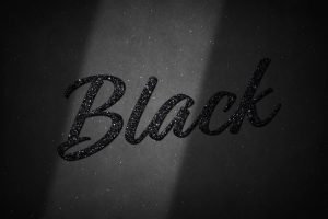 Black Glitter Logo & Text Effect