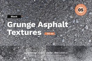 Black Grunge Asphalt Textures – Vol.04