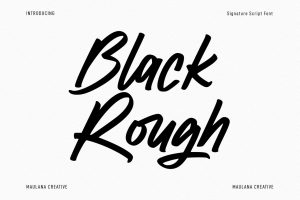Black Rough Script Font