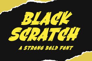 Black Scratch – Strong Bold Font