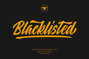 Blacklisted – Vintage Script Font
