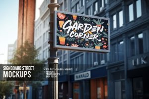 Blank Sign Street Mockup