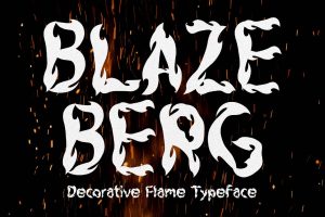 Blazeberg – Flame Typeface