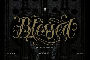 Blessed | Traditional Tattoo Fonts