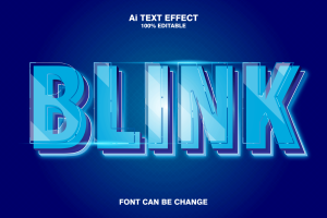 Blink 3d Text Effect