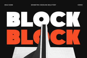 Block – Geometric Headline Bold Font
