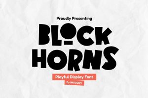 Block Horns – Creative Fonts