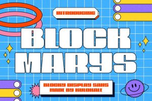 Block Marys – Hipster Display Sans Font