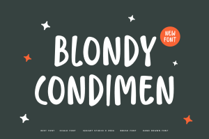 Blondy Condimen – Chalk & Marker Font