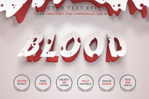 Blood – Editable Text Effect, Font Style