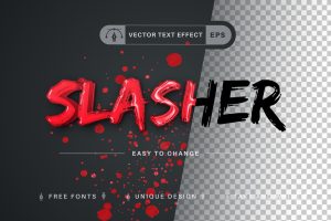 Blood Slasher – Editable Text Effect, Font Style