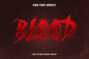 Blood Splash Horror Layer Style Text Effect