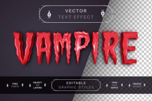Blood Vampire – Editable Text Effect, Font Style